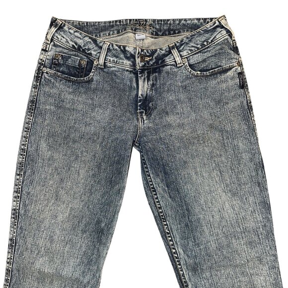 Silver Jeans Matrix Womens 32 35 Wide Leg Stone Wash Embroidered Stretch Blue - Picture 3 of 8